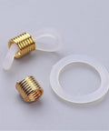 (EG8215-02G) Silicone EyeGlass Holders, with Iron Findings, White, Golden (10 PCS) (EG8215-02G) Silicone EyeGlass Holders, with Iron Findings, White, Golden (10 PCS)