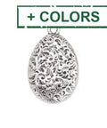 Egg shape motif with relief pattern pendant 14x22mm Egg shape motif with relief pattern pendant