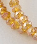 ORANGE Electroplate Glass Beads , AB Color Plated, Faceted Rondelle, 3x2mm Electroplate Glass Beads , AB Color Plated, Faceted Rondelle, 3x2mm