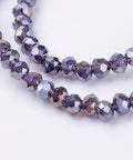 Electroplate Glass Beads Strands, AB Color Plated, Faceted Abacus, SlateBlue (BE4611) ​​Electroplate Glass Beads Strands, AB Color Plated, Faceted Abacus, SlateBlue