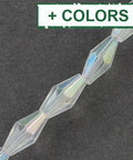 Electroplate Glass Beads Strands, Bicone, 8x4mm Electroplate Glass Beads Strands, Bicone, 8x4mm