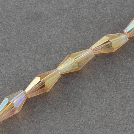 DARK KHAKI Electroplate Glass Beads Strands, Bicone, 8x4mm Electroplate Glass Beads Strands, Bicone, 8x4mm