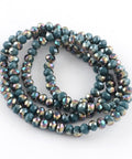 Electroplate Glass Faceted Abacus Bead Strands, Half Rainbow Plated, CadetBlue 6MM (BE5101) Electroplate Glass Faceted Abacus Bead Strands, Half Rainbow Plated, CadetBlue  Size: about 6mm in diameter, 4mm thick, hole: 1mm; about 100pcs/strand, 15.7".