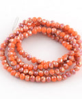Electroplate Glass Faceted Abacus Bead Strands, Half Rainbow Plated, DarkOrange 6MM (BE5100) Electroplate Glass Faceted Abacus Bead Strands, Half Rainbow Plated, DarkOrange  Size: about 6mm in diameter, 4mm thick, hole: 1mm; about 100pcs/strand, 15.7".
