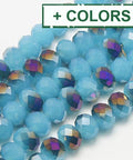 Electroplate Glass Faceted Rondelle Beads, 2x3mm Electroplate Glass Faceted Rondelle Beads, 2x3mm