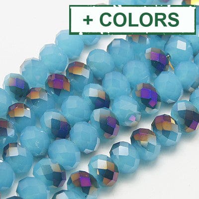Electroplate Glass Faceted Rondelle Beads, 2x3mm Electroplate Glass Faceted Rondelle Beads, 2x3mm