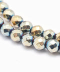 Electroplate Non-magnetic Synthetic Hematite Beads, Faceted, Round, Rainbow Plated, 4mm Rainbow Electroplated Synthetic Hematite Beads 4mm – Faceted Round Non-Magnetic | Balzar Crafts Cyprus