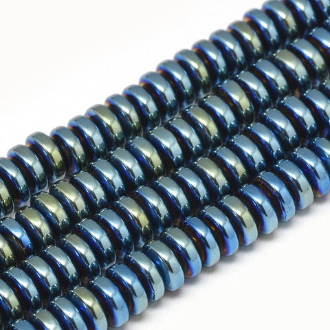 GREEN Electroplate Non-magnetic Synthetic Hematite, Heishi Beads, 6x2.5mm Electroplate Non-magnetic Synthetic Hematite, Heishi Beads, 6x2.5mm