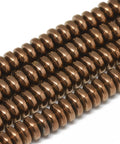 COPPER Electroplate Non-magnetic Synthetic Hematite, Heishi Beads, 6x2.5mm Electroplate Non-magnetic Synthetic Hematite, Heishi Beads, 6x2.5mm