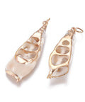 Electroplate Spiral Shell Pendants, with Brass Findings, Golden, 43~47mm long Electroplate Spiral Shell Pendants, with Brass Findings, Golden, Size: about 14~16mm wide, 43~47mm long, 7~8mm thick, hole: 5.5mm