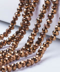 COPPER PLATED Electroplate Transparent Glass Beads, Full Plated, Faceted, Rondelle, 8x6mm Electroplate Transparent Glass Beads, Full Plated, Faceted, Rondelle, 8x6mm