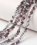COCONUT BROWN Electroplate Transparent Glass Beads Strands, Half Silver Plated, Faceted, Rondelle, 8x6mm Electroplate Transparent Glass Beads Strands, Half Silver Plated, Faceted, Rondelle, 8x6mm