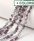 Electroplate Transparent Glass Beads Strands, Half Silver Plated, Faceted, Rondelle, 8x6mm Electroplate Transparent Glass Beads Strands, Half Silver Plated, Faceted, Rondelle, 8x6mm