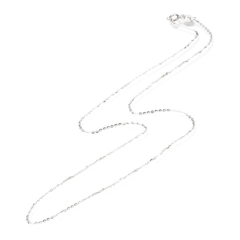 Electroplated 925 Sterling Silver Thin Chain, Platinum (40 CM) Electroplated 925 Sterling Silver Thin Chain, Platinum (40 CM)