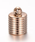 (EN4561) CCB Style Acrylic Cord Ends, Light Gold 14MM ​​CCB Style Acrylic Cord Ends, Light Gold