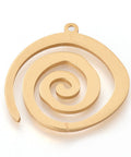 Environmental Aluminium Pendants, Laser Cut Pendants, Vortex, Gold  40x39mm Environmental Aluminium Pendants, Laser Cut Pendants, Vortex, Gold Size: about 40mm long, 39mm wide, 2~2.5mm thick, hole: 2mm.