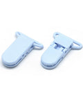 Environmental Plastic Baby Pacifier Holder Clip, Light Sky Blue Size: about 43mm long Environmental Plastic Baby Pacifier Holder Clip, LightSkyBlue Size: about 43mm long, 31mm wide, 9mm thick, hole: 4x26mm.