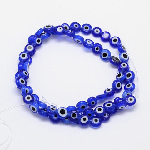 Evil Eye Lampwork 10mm Blue Evil Eye Lampwork 10mm Blue
