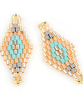 TURQUOISE (EY4600A) (EY4600-X) MIYUKI EYE 32MM (1 PC) MIYUKI® & TOHO® Japanese Seed Beads, Handmade Links, Rhombus Loom Pattern, Turquoise Size: about 31~32.5mm long, 13~13.5mm wide, 1.5~2mm thick, hole: 1mm.