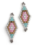 PEARL PINK (EY4600-31) (EY4600-X) MIYUKI EYE 32MM (1 PC) MIYUKI® & TOHO® Japanese Seed Beads, Handmade Links, Rhombus Loom Pattern, Turquoise Size: about 31~32.5mm long, 13~13.5mm wide, 1.5~2mm thick, hole: 1mm.