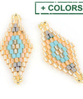 (EY4600-X) MIYUKI EYE 32MM (1 PC) MIYUKI® & TOHO® Japanese Seed Beads, Handmade Links, Rhombus Loom Pattern, Turquoise Size: about 31~32.5mm long, 13~13.5mm wide, 1.5~2mm thick, hole: 1mm.
