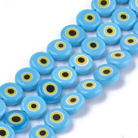 (EY7524-09) Handmade Evil Eye Lampwork Beads 9.5~10.5mm (10 PCS) (EY7524-09) Handmade Evil Eye Lampwork Beads 9.5~10.5mm (10 PCS)
