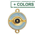 (GQ5846X) Eye 18mm with line pendant 24KT GOLD PLATED (2 PCS) (GQ5846X) Eye 18mm with line pendant 24KT GOLD PLATED (2 PCS)