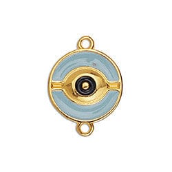 GQ5846B GOLD/TURQOUISE (GQ5846X) Eye 18mm with line pendant 24KT GOLD PLATED (2 PCS) (GQ5846X) Eye 18mm with line pendant 24KT GOLD PLATED (2 PCS)