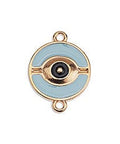 (GQ5846C) ROSE GOLD / LT.BLU (GQ5846X) Eye 18mm with line pendant 24KT GOLD PLATED (2 PCS) (GQ5846X) Eye 18mm with line pendant 24KT GOLD PLATED (2 PCS)