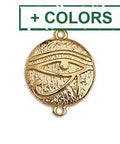 Eye of Ra Link Connector Charm with 2 rings 17x22mm Eye of Ra Link Connector Charm with 2 rings 17x22mm