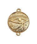 24KT GOLD PLATED Eye of Ra Link Connector Charm with 2 rings 17x22mm Eye of Ra Link Connector Charm with 2 rings 17x22mm