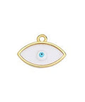 (GQE6804A) GOLD / WHITE (GQE6804X) 17 x 12mm Eye wireframe Vitraux pendant (1 PC) (GQE6804X) 17 x 12mm Eye wireframe Vitraux pendant (1 PC)