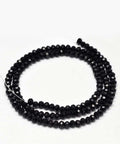 Faceted Glass Beads, Black, 3mm Faceted Abacus Glass Beads Strands, Black Size: about 3mm in diameter, 2mm thick, hole: 1mm; about 150pcs/strand, 13.6".
