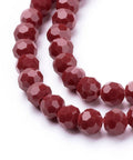 Faceted Glass Beads Strands, Round, Dark Red 4mm Faceted Glass Beads Strands, Round, Dark Red 4mm