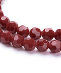Faceted Glass Beads Strands, Round, Dark Red 6mm (1 STR) Faceted Glass Beads Strands, Round, Dark Red 6mm (1 STR)