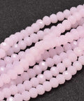 PINK Faceted Rondelle Glass Beads Strands, 4x3mm Faceted Rondelle Glass Beads Strands, 4x3mm