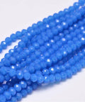 ROYAL BLUE Faceted Rondelle Glass Beads Strands, 4x3mm Faceted Rondelle Glass Beads Strands, 4x3mm