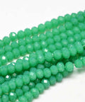 SEA GREEN Faceted Rondelle Glass Beads Strands, 4x3mm Faceted Rondelle Glass Beads Strands, 4x3mm