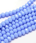 STEEL BLUE Faceted Rondelle Glass Beads Strands, 6x4mm Faceted Rondelle Glass Beads Strands, 6x4mm