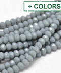 Faceted Rondelle Glass Beads Strands, 6x4mm Faceted Rondelle Glass Beads Strands, 6x4mm