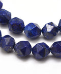 Faceted Round-Polygon Natural Gemstone Lapis Lazuli , Dyed Size: about 14mm (BG5240) Faceted Round/Polygon Natural Gemstone Lapis Lazuli Bead Strands, Dyed Size: about 14mm in diameter, hole: 2mm; about 28pcs/strand, 16"