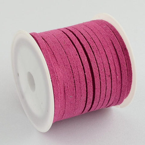 Faux Suede 3mm 5m roll, Violet Red Suede 3mm 5m roll Violet red