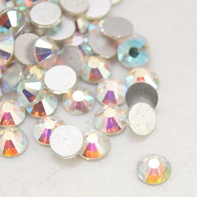 (FB-SS30-101) CRYSTAL AB (FB-SS30-X) Glass Flat Back Rhinestone, Grade A, Back Plated, 6.3~6.5mm (5 GMS) (FB-SS30-X) Glass Flat Back Rhinestone, Grade A, Back Plated, 6.3~6.5mm (5 GMS)