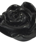 (FL2057-1) BLACK (FL2057X)  Resin Carbochons flowers (20 PCS) (FL2057X)  Resin Carbochons flowers (20 PCS)