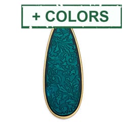 Flat drop piece 33mm 24kt Gold Plated Flat drop piece 33mm 24kt Gold Plated