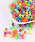 Fluorescent Acrylic Beads, Round, Mixed Color 6mm (15 GMS) Fluorescent Acrylic Beads, Round, Mixed Color 6mm (15 GMS)
