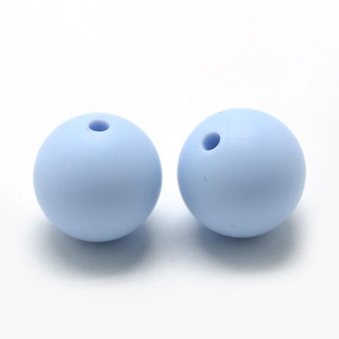 STEEL BLUE Food Grade Environmental Silicon Teething Beads, 12mm Food Grade Environmental Silicon Teething Beads, 12mm