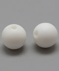 WHITE Food Grade Environmental Silicone Chewing Beads For Teethers 8~10mm Food Grade Environmental Silicone Chewing Beads For Teethers 8~10mm