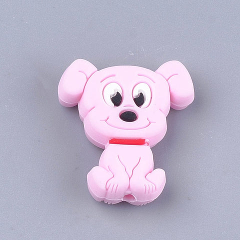 PEARLPINK Food Grade Silicone Beads For Teethers, Beagle Dog/Koala 28mm Food Grade Silicone Beads For Teethers, Beagle Dog/Koala 28mm