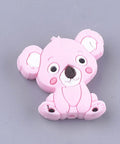 PINK Food Grade Silicone Beads For Teethers, Beagle Dog/Koala 28mm Food Grade Silicone Beads For Teethers, Beagle Dog/Koala 28mm